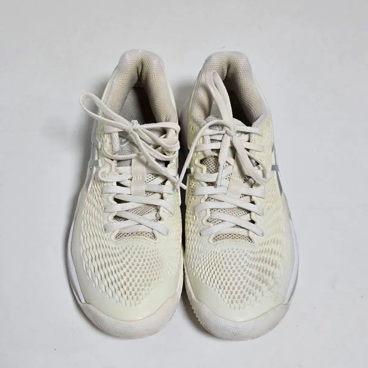 アシックス ゲル レゾリューション 9 テニスシューズ アイボリー 235 0910