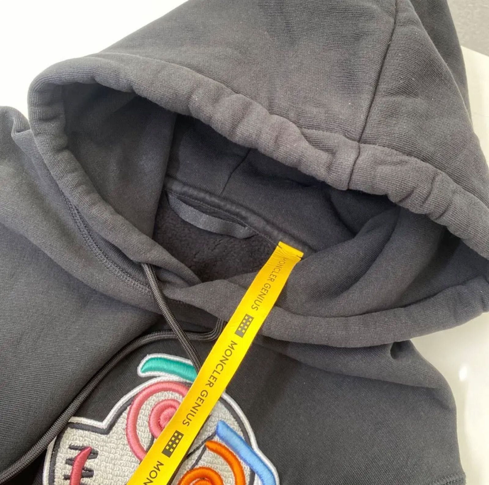 モンクレール パーカー コットン 黒 SMONCLER 22AW GENIUS 1952 LOGO