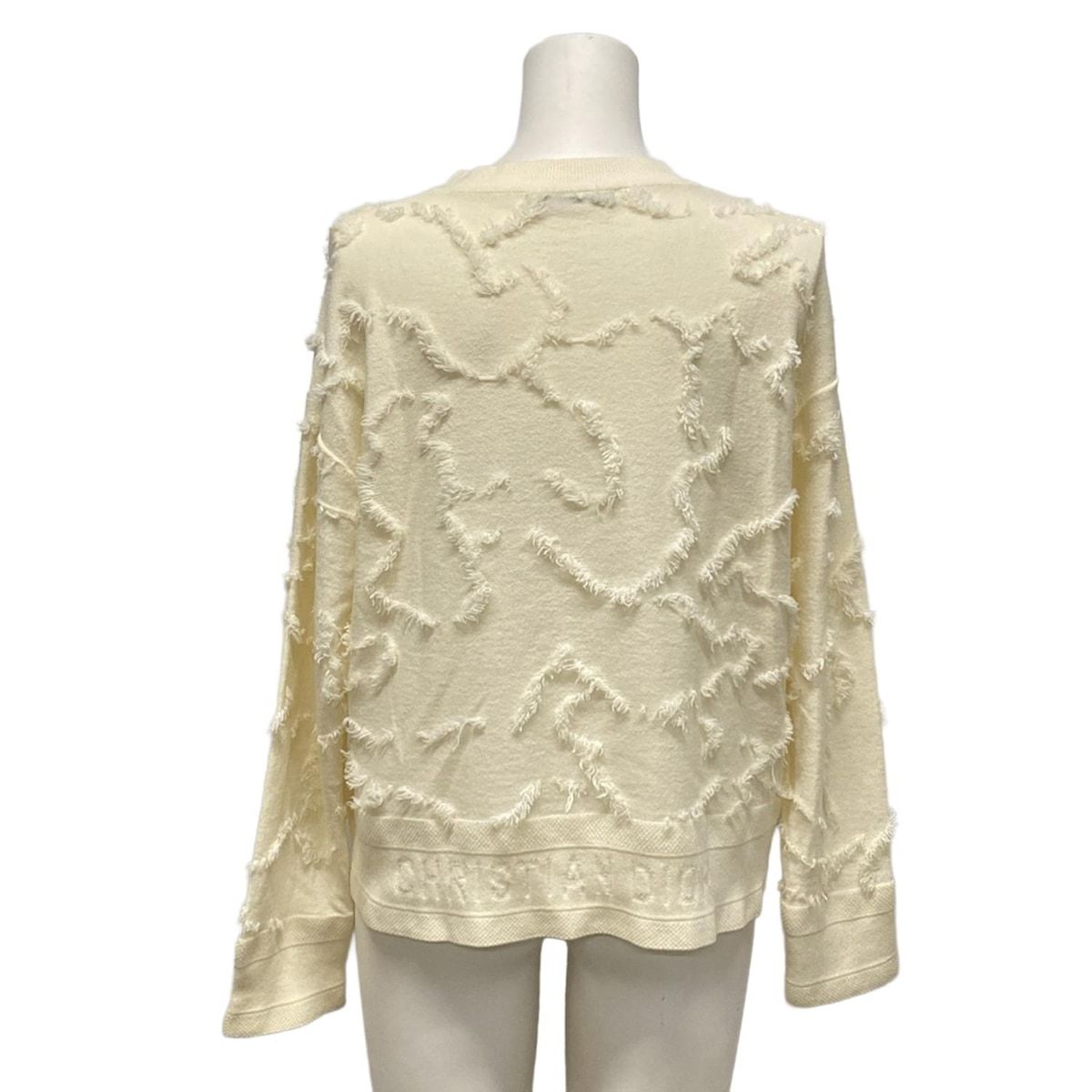 ディオール クリスチャンディオール 長袖セーター サイズI 42 レディース - 014S55AM034 アイボリー クルーネック カシミヤ