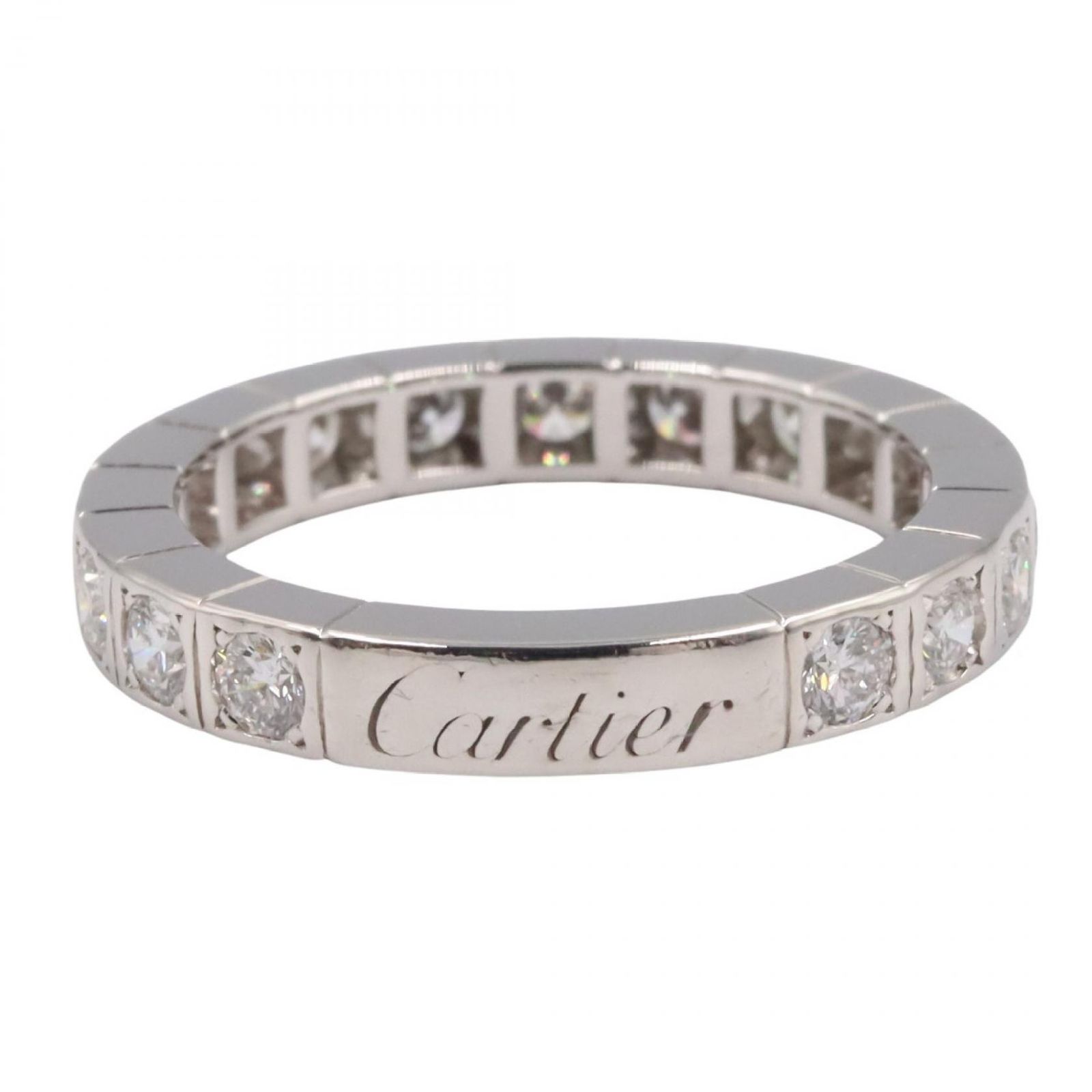 カルティエ CARTIER リング 指輪 ラニエール フル ダイヤ 49 4.0 g K 18 WG ホワイトゴールド ダイヤモンド レディース