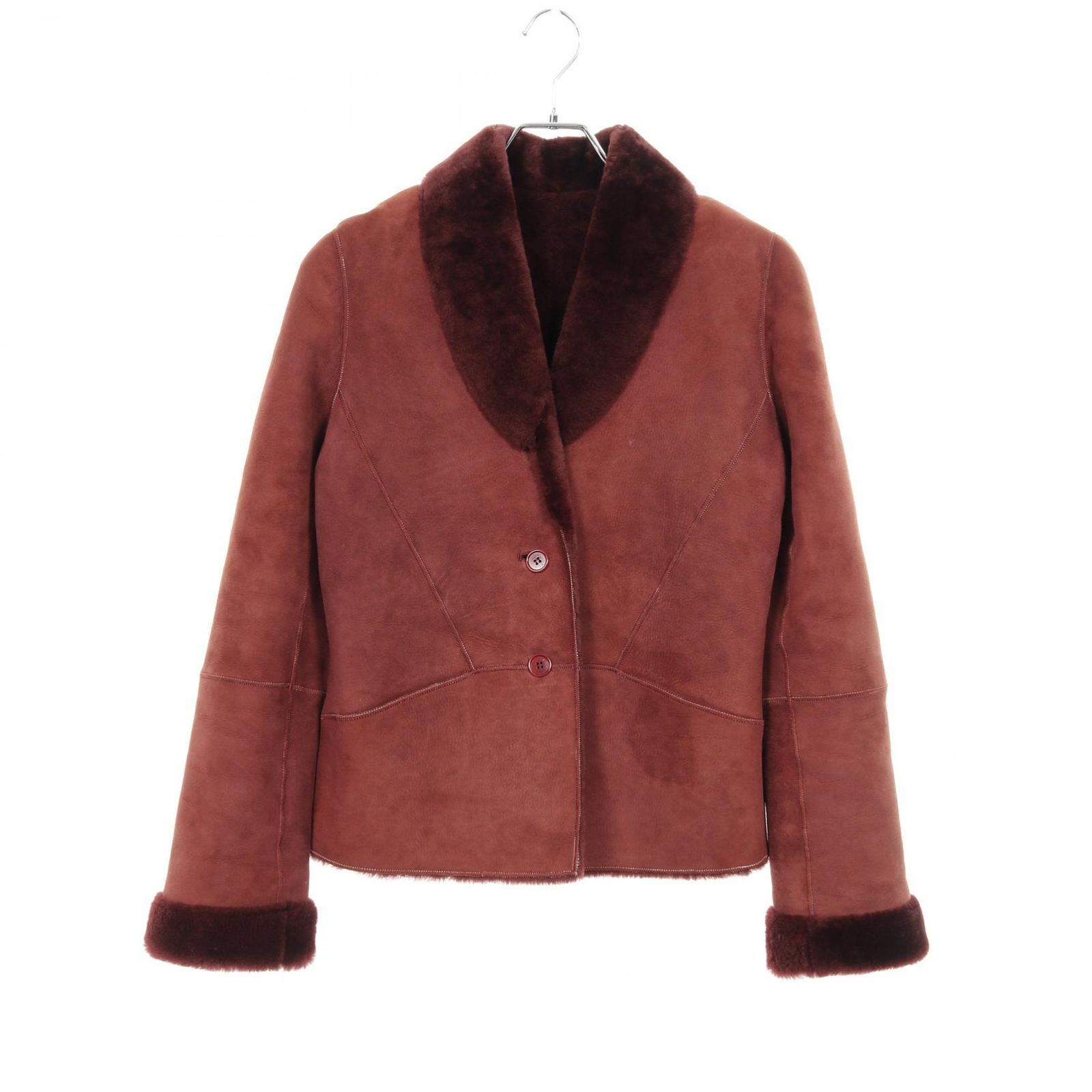 ロエベ LOEWE ボルドー その他 ムートンジャケット レディース Used B