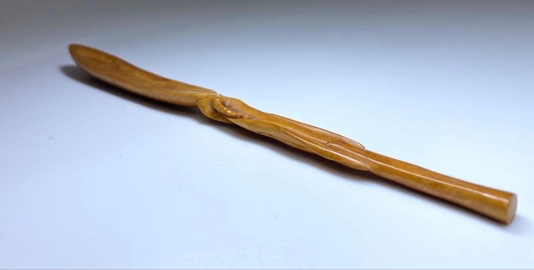 中国古玩 時代物 細密彫極上茶杓 9g 東Y7-0221☆2Fチヒチ - メルカリ