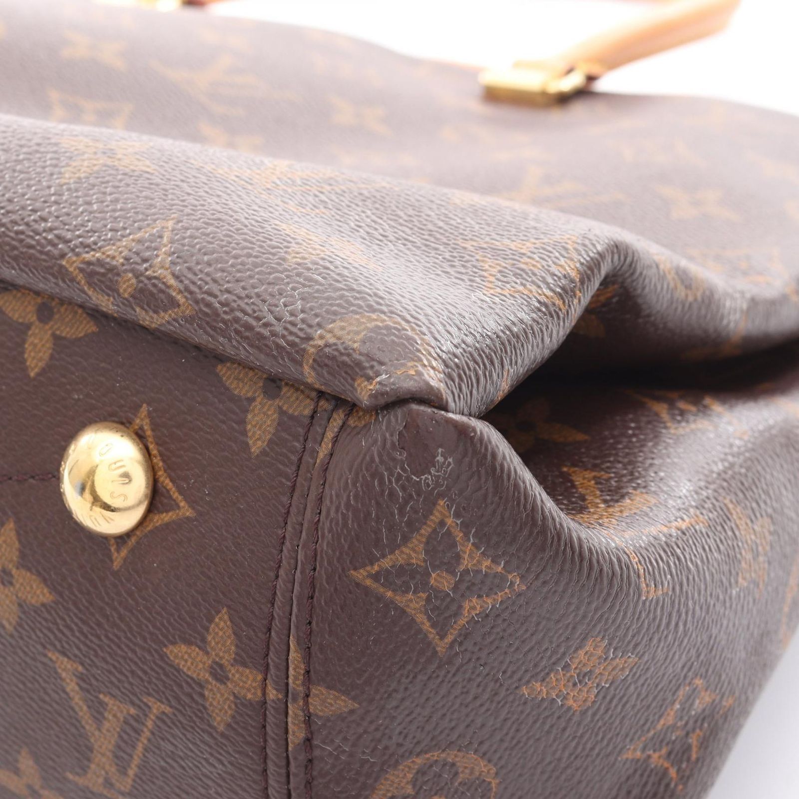 快美な ルイ ヴィトン LOUIS VUITTON ハンドバッグ パラス PVCコーティングキャンバス レザー パラス レディース Used A