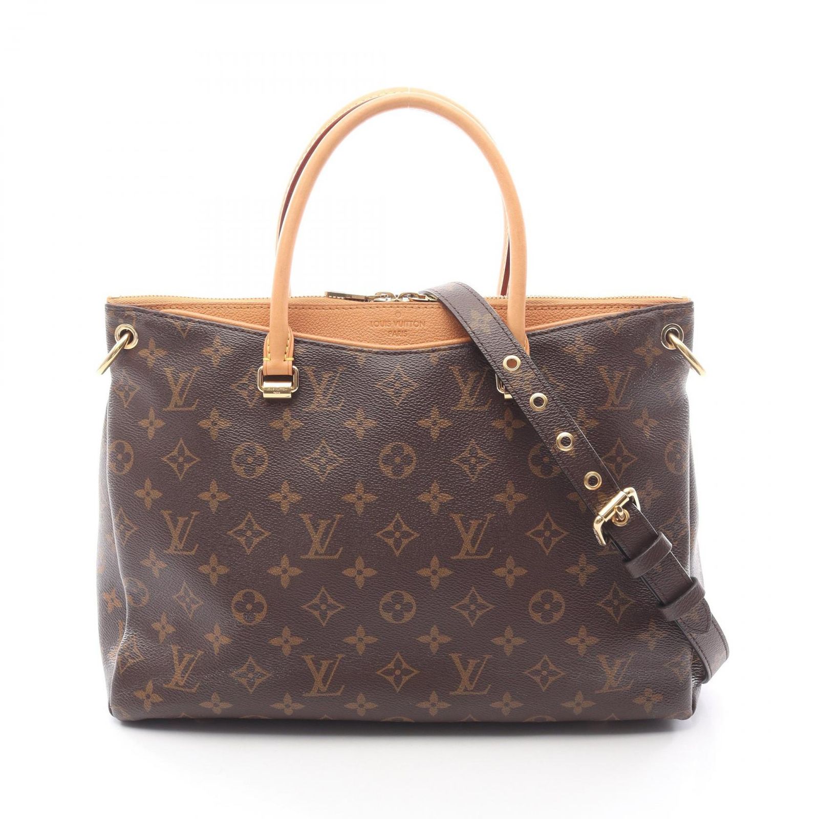 ルイ ヴィトン LOUIS VUITTON ハンドバッグ パラス PVCコーティングキャンバス レザー パラス レディース Used A