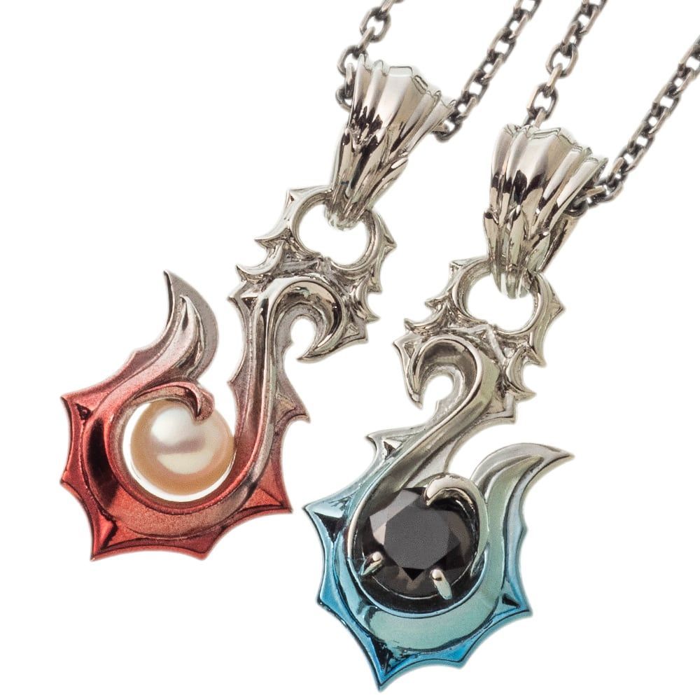 ペアセット 青彩＆赤彩フィッシュフックペンダント TOPのみ アルテミスキングス シルバー ジュエリーブランド