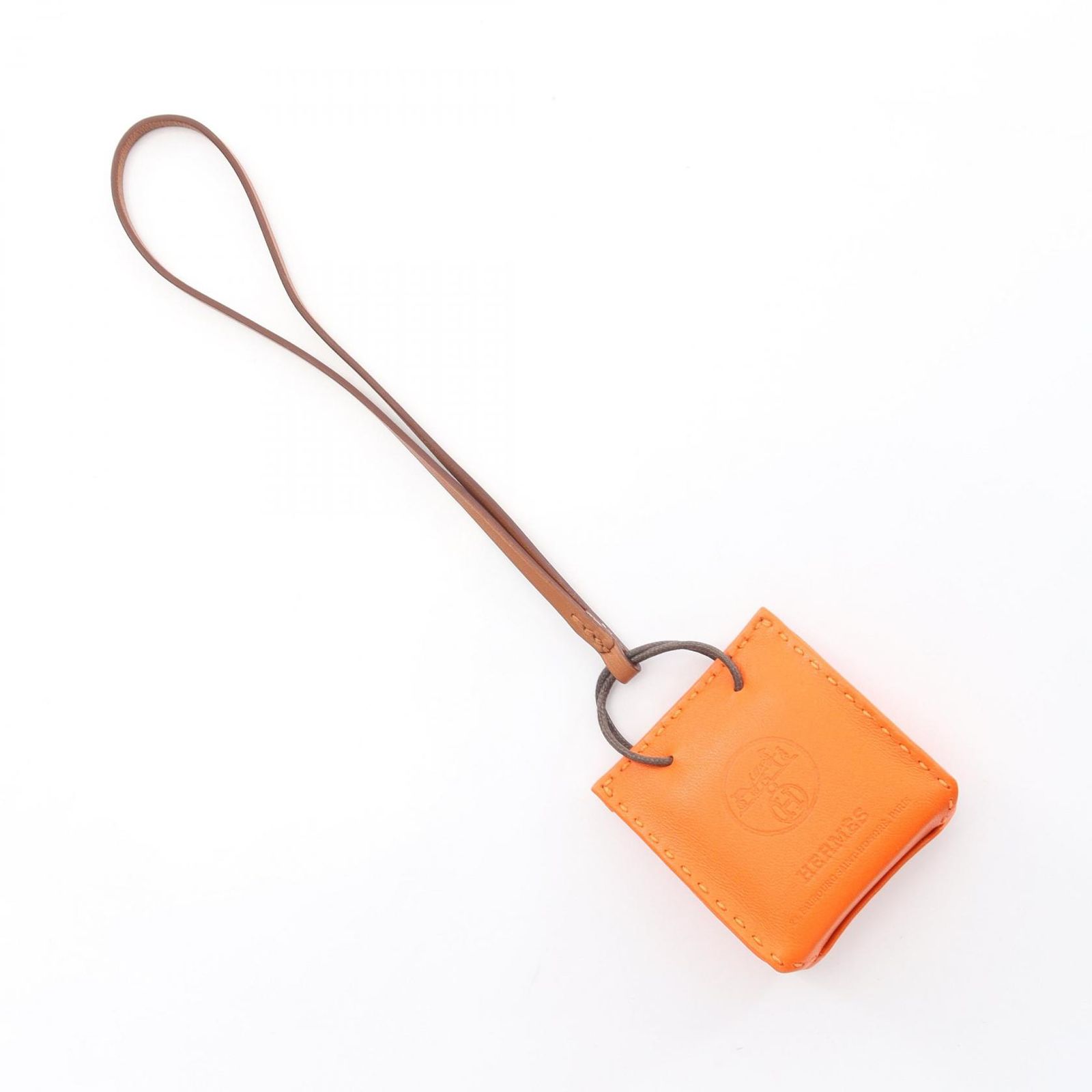 エルメス HERMES チャーム サックオランジュ フー レザー レディース A