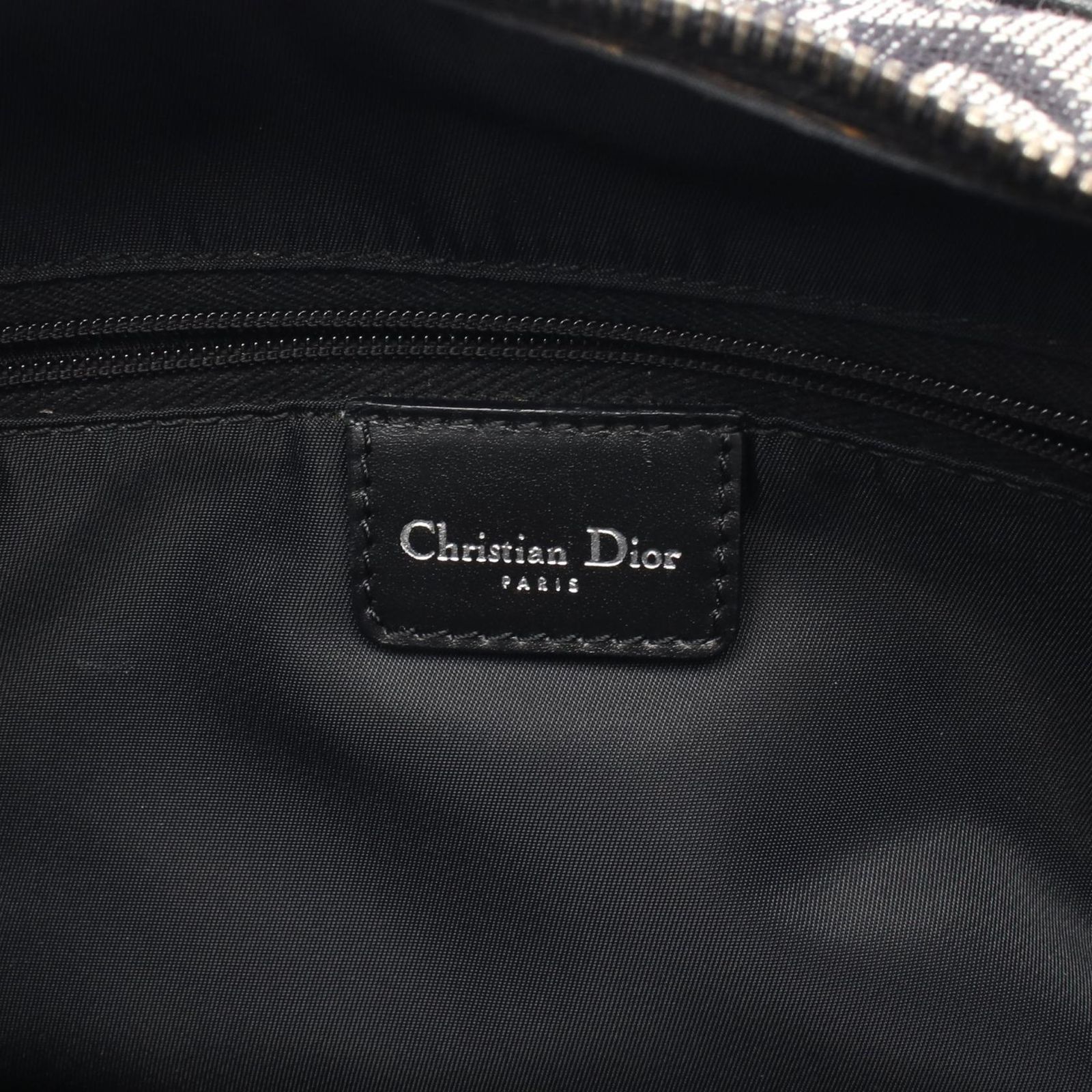  ディオール Dior ハンドバッグ ダブルサドル トロッター ブラック キャンバス レザー レディース A ハンドバッグ バッグ