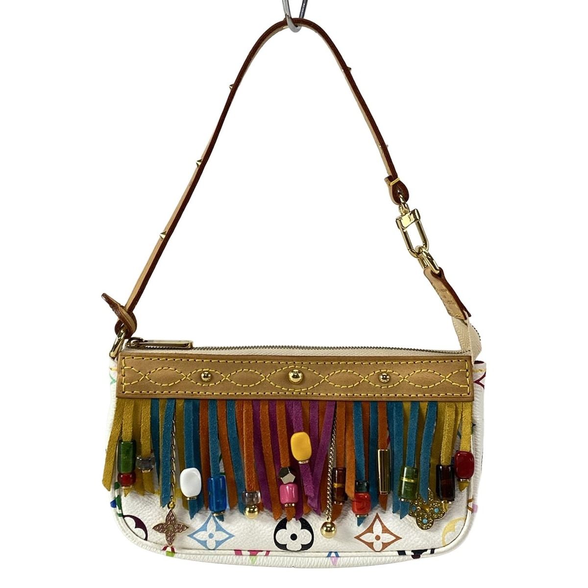 LOUIS VUITTON ルイヴィトン ハンドバッグ モノグラムマルチ - ブロン バケット フラーンジュ付属ポーチ