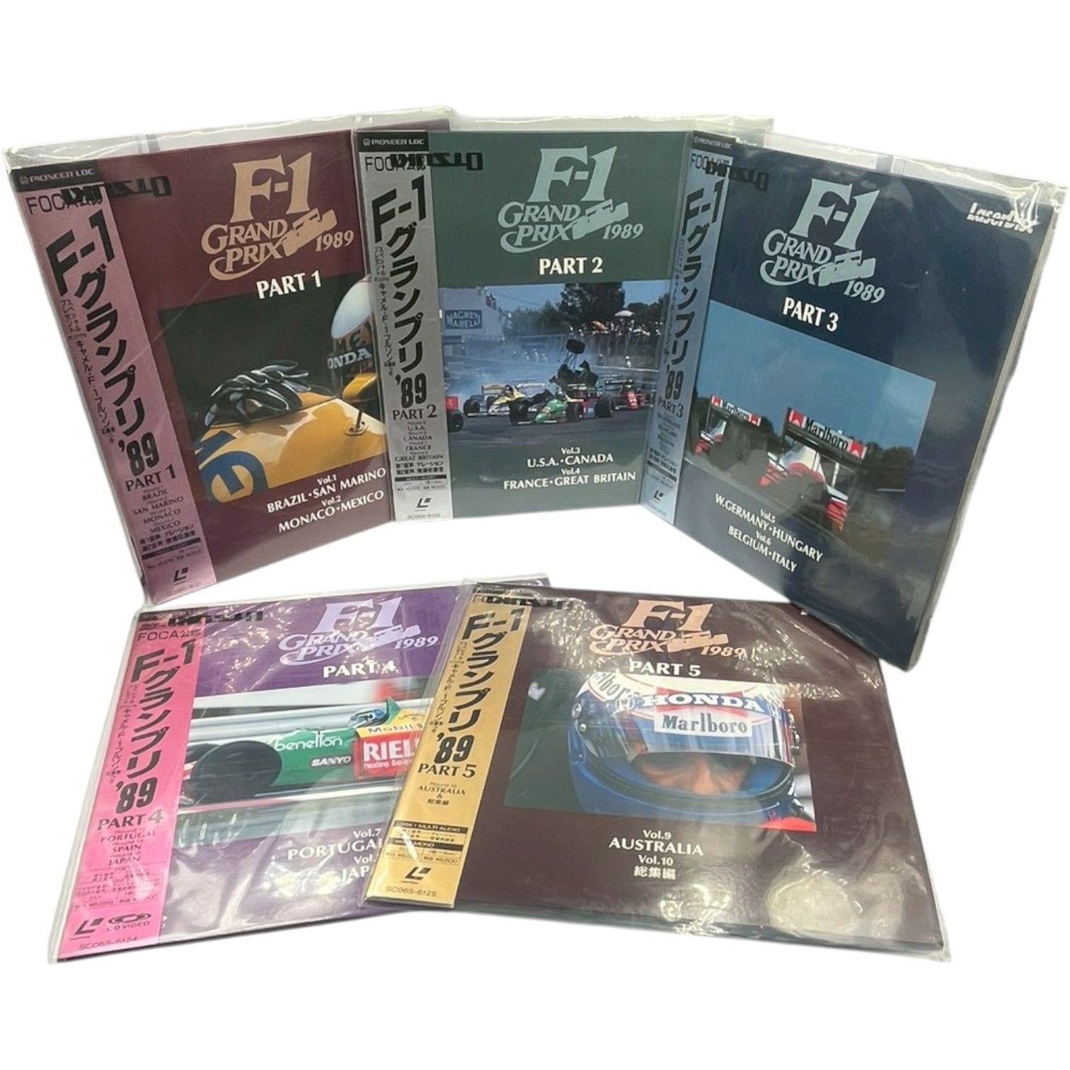 F-1 Grand Prix ' 89 Vol.1-5 セット LD レーザーディスク 1989年 F1