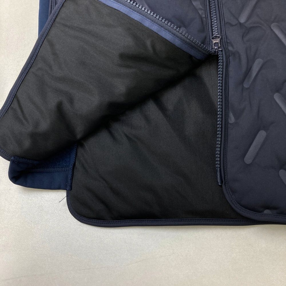  サイズ SMALL UNITED ARROWS GOLF ユナイテッドアローズゴルフ 中綿 ノースリーブワンピース ベスト 総柄 ネイビー系 ゴルフウェア レディース ストスト ワンピース レディースウェア