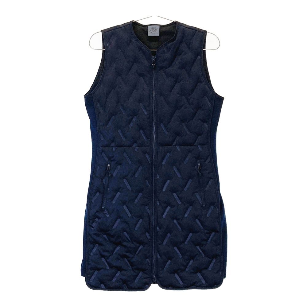 サイズ SMALL UNITED ARROWS GOLF ユナイテッドアローズゴルフ 中綿 ノースリーブワンピース ベスト 総柄 ネイビー系 240101543557 ゴルフウェア レディース ストスト