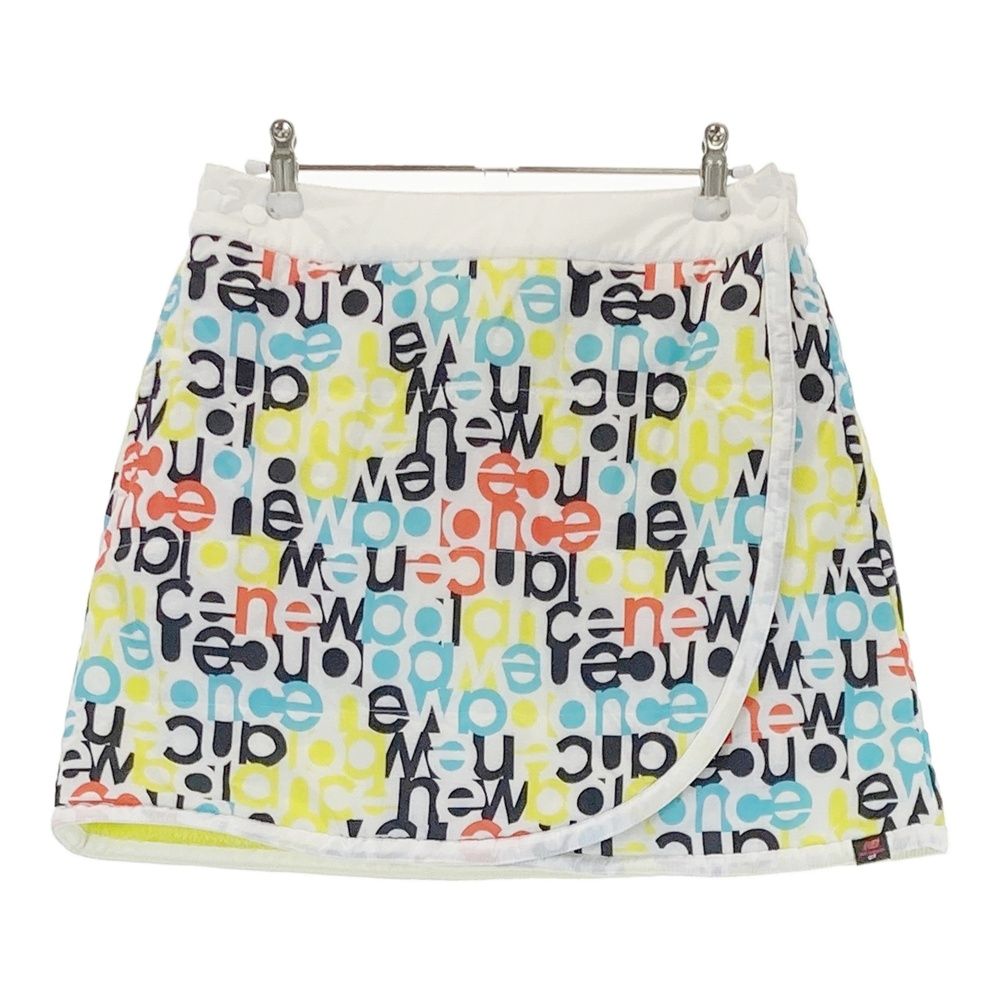 サイズ 2 NEW BALANCE GOLF ニューバランス リバーシブル 中綿 ラップスカート ロゴ柄 ホワイト系 240101554438 ゴルフウェア レディース ストスト