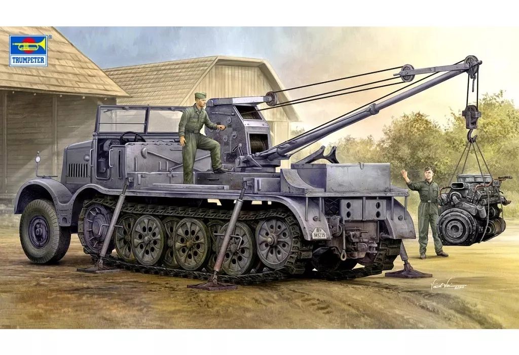 プラモデル 1 35 ドイツ軍 18 tハーフトラック w ビルシュタイン 6 tクレーン 09576