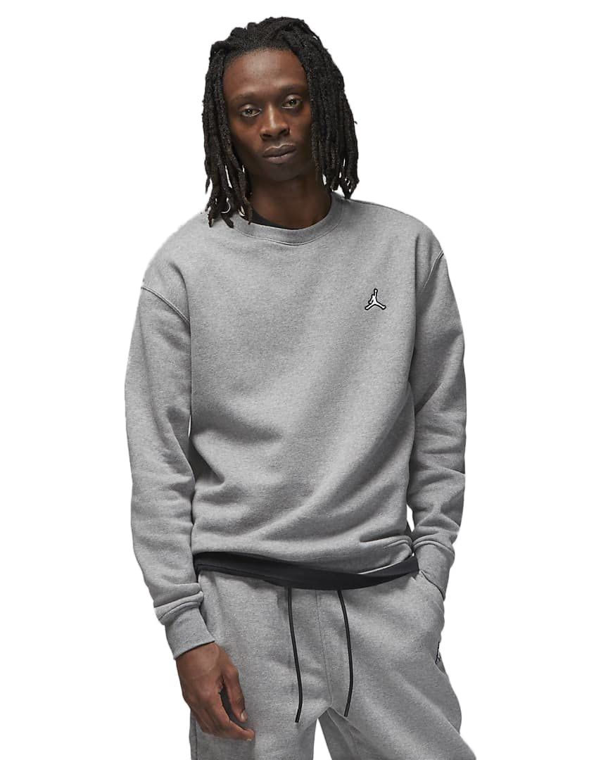 Nike Jordan Essentials Men s Fleece Crew 091 カーボンヘザー ホワイト Free Size