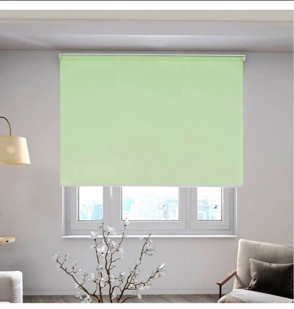 Deconovo】ロールスクリーン 幅130cm 丈220cm ライトグリーン - メルカリ