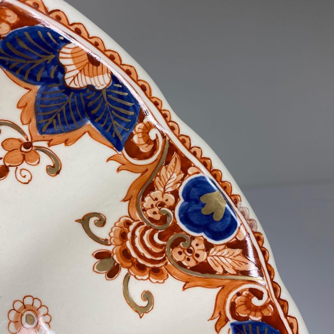 オランダ デルフト焼 鉢 木箱付 直径28.2㎝タサコサ 東な7-0223☆2F