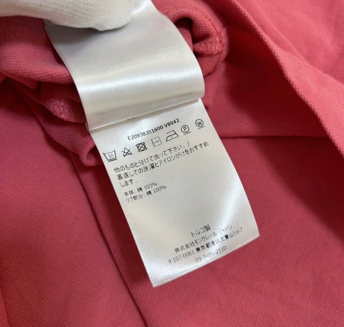  MONCLER モンクレール ポロシャツ ピンク L 半袖 ポロシャツ