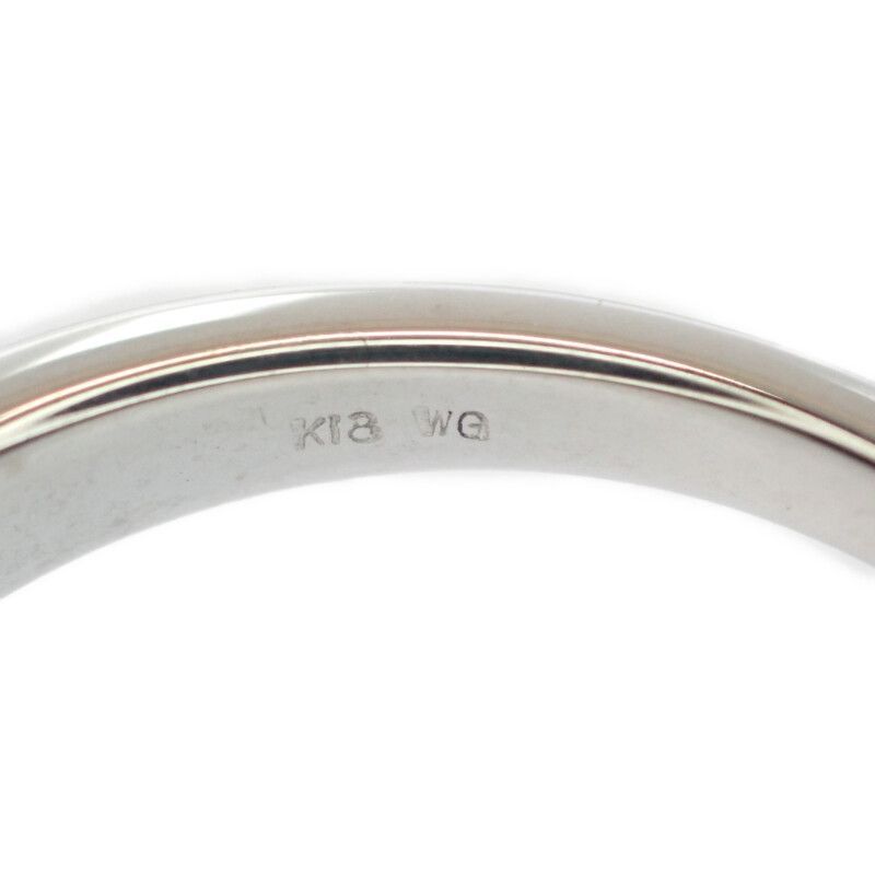 no brand】デザイン ジュエリー リング K18ホワイトゴールド 12号