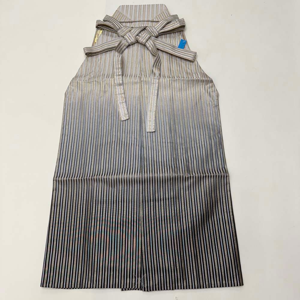 平和屋着物□極上 男性 本草木染 鶴城平 馬乗り袴 縞 逸品 未使用