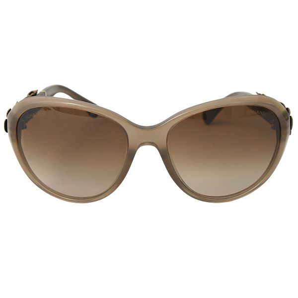 シャネル サングラス レディース カメリアモチーフ ココマーク プラスチック×レザー ブラウン CHANEL 5316-Q