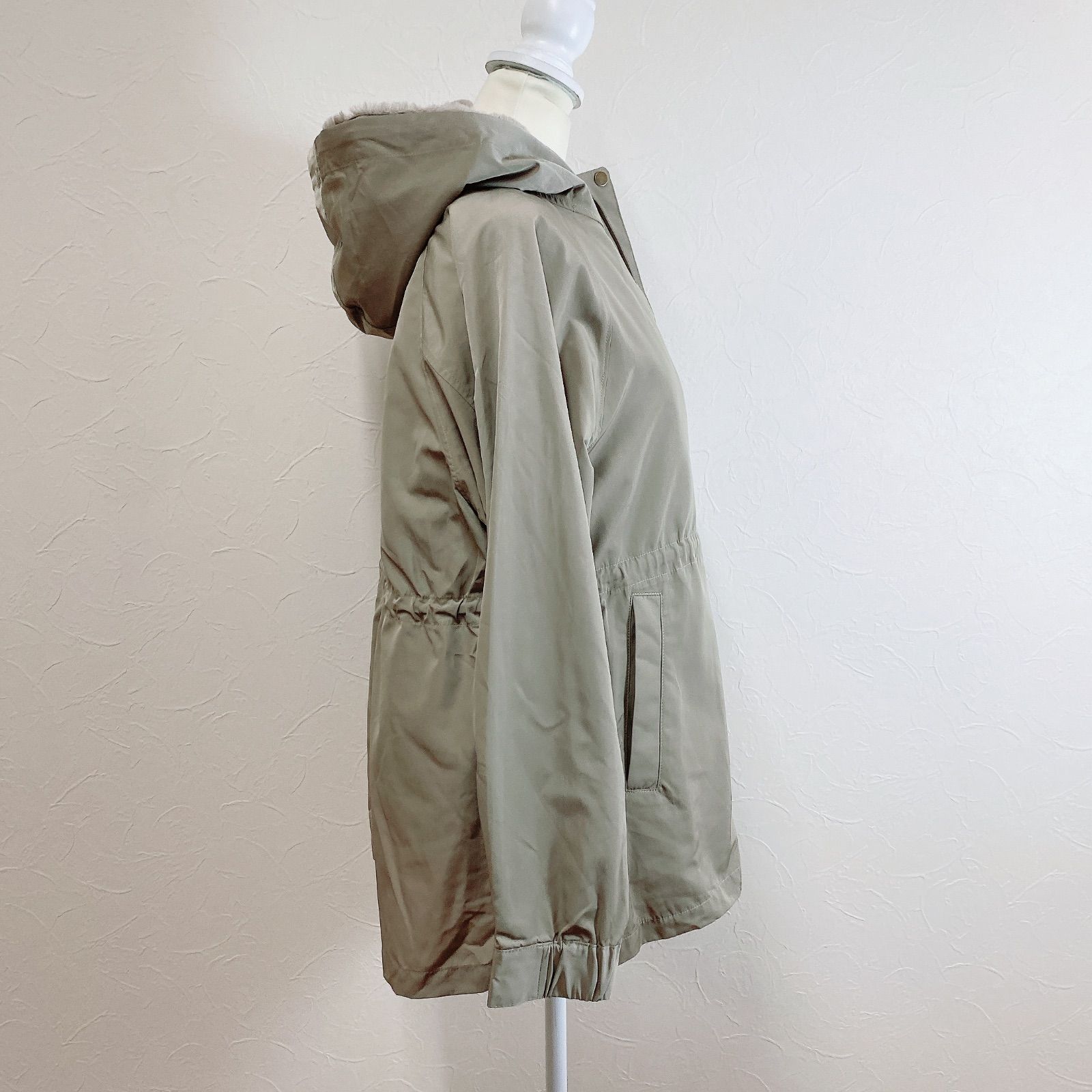 GLOBAL WORK マウンテンパーカー ウインドブレーカー 3WAY撥水マンパ マウンテンパーカー ウインドブレーカー レディース ライナー 防水 撥水無地 アウトドア スポーティー ピクニックレジャー ミリタリー 大人カジュアル 秋冬 M