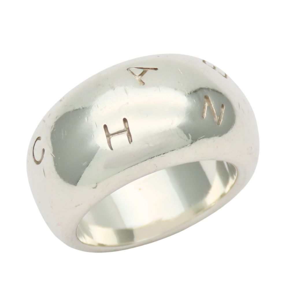 シャネル リング 指輪 シルバー925 約17.6 g シルバー ロゴ ボリューム レディース 女性 CHANEL