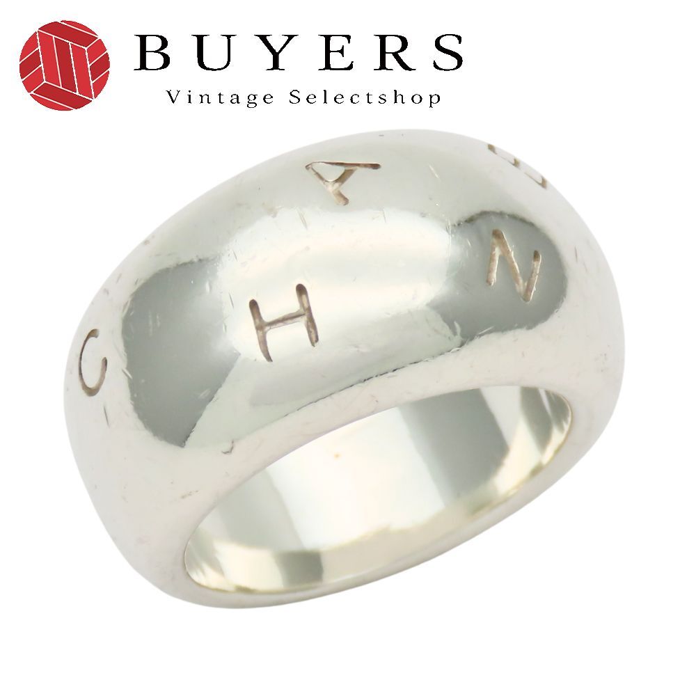 シャネル リング 指輪 シルバー925 約17.6g シルバー ロゴ ボリューム レディース 女性 CHANEL