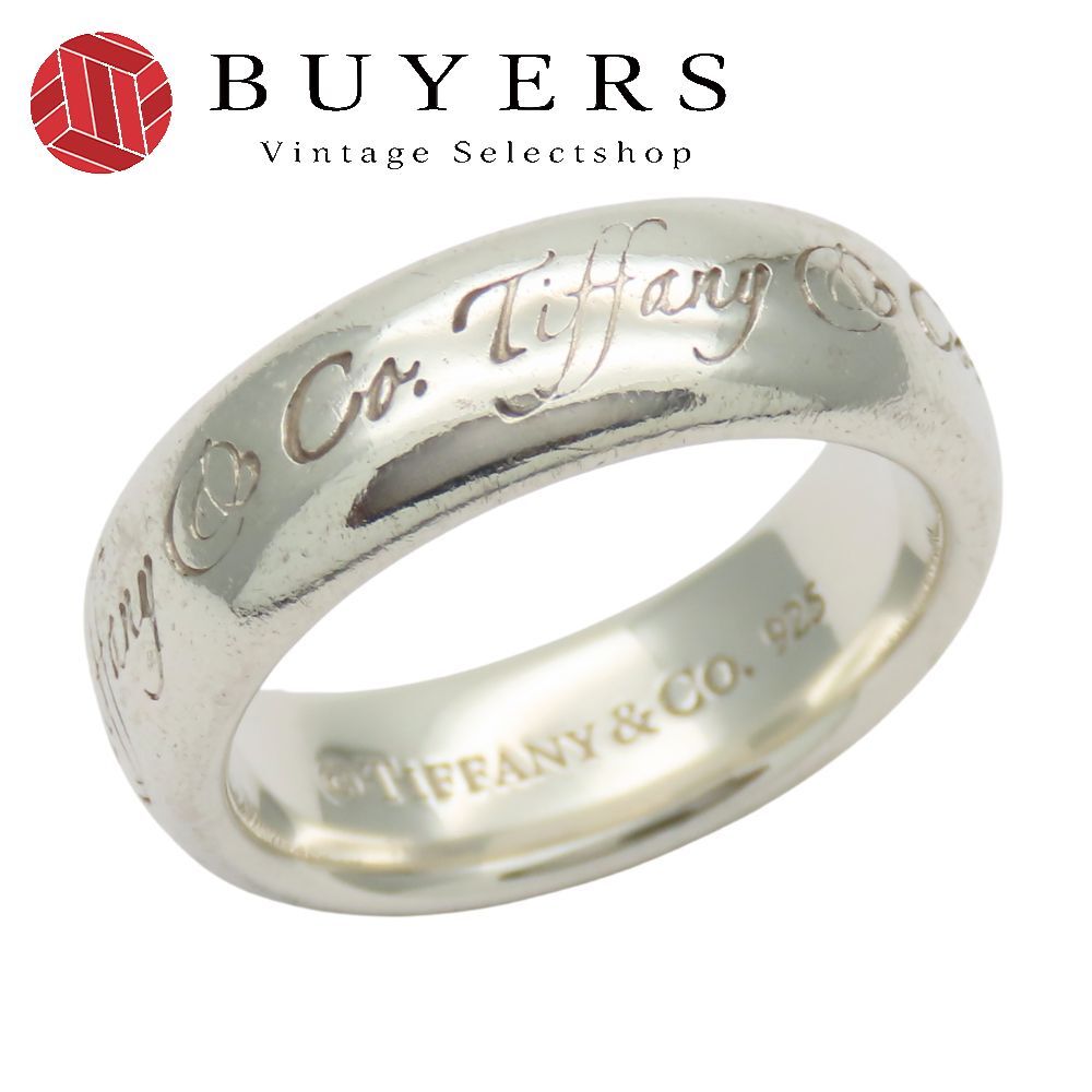 ティファニー リング 指輪 ノーツ シルバー925 約6.4g シルバー ロゴ 普段使い レディース 女性 TIFFANY-Co