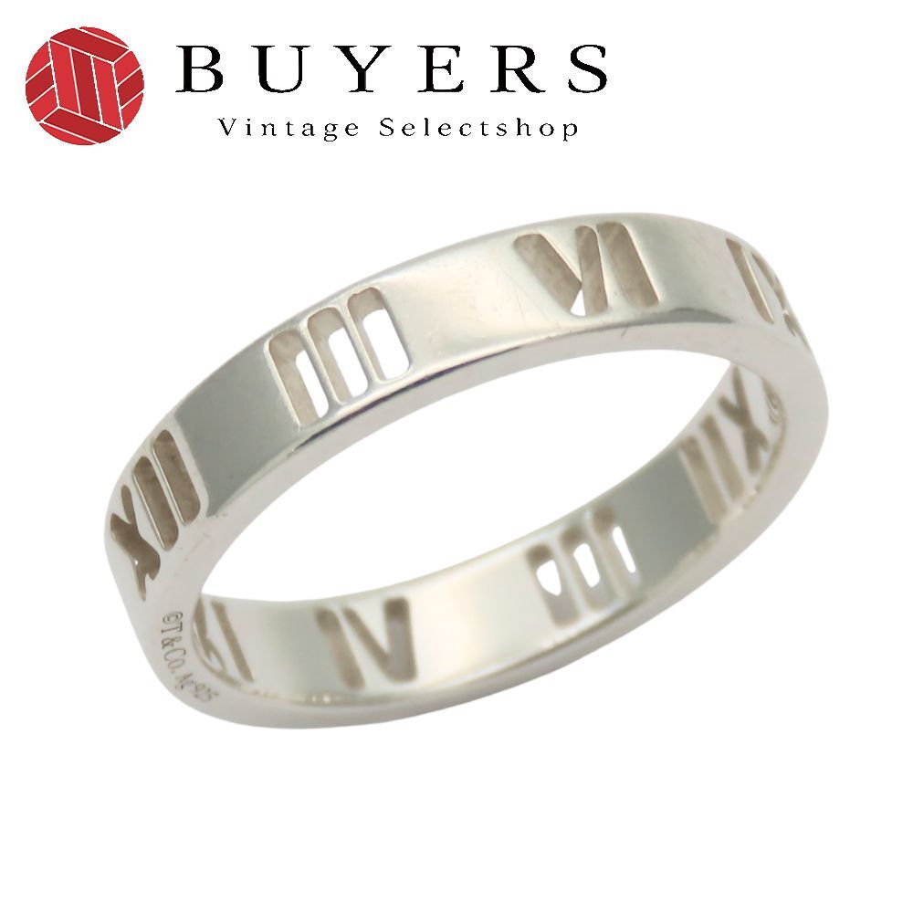 ティファニー リング 指輪 アトラス オープン ナロー シルバー925 約1.97g シルバー 定番 人気 レディース 女性 TIFFANY-Co