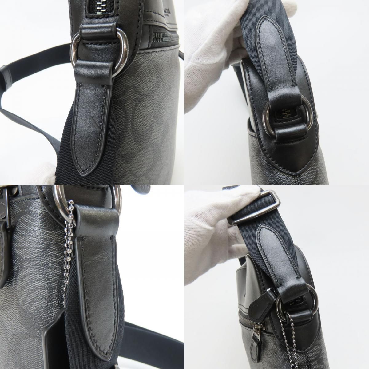 中古】 コーチ ショルダーバッグ 4010 シグネチャー PVC レザー