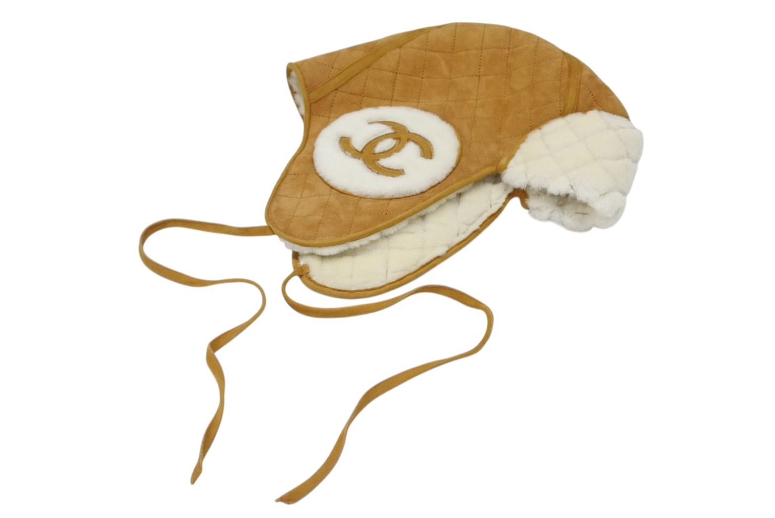 CHANEL シャネル ココネージュ フライトキャップ　ムートン　ココマーク 新品未使用 CHANEL シャネル ココネージュ フライトキャップ