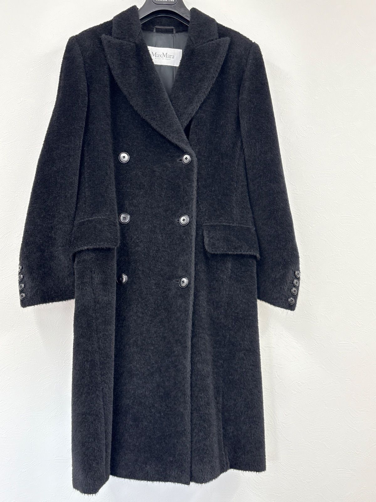 Misaki様専用】MaxMara アルパカ ウール ロング コート ブラック 