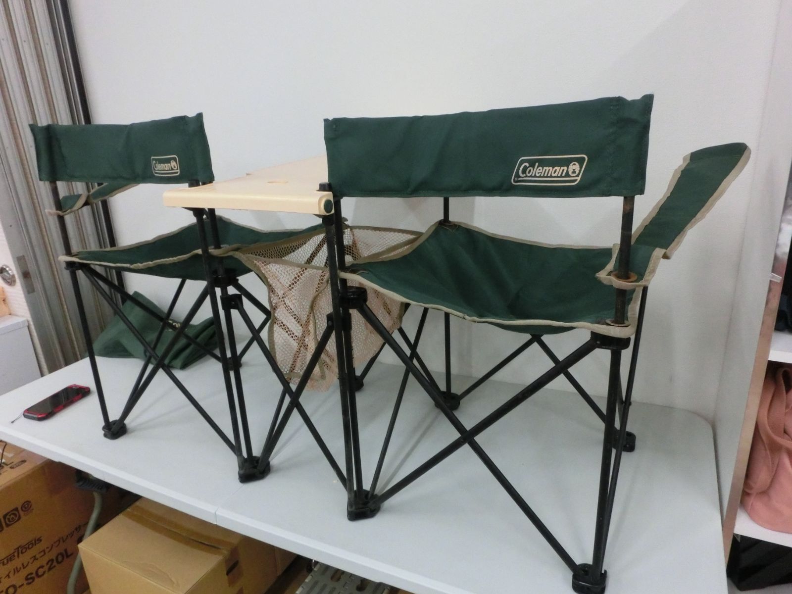 TAKA54-22 Coleman コールマン テーブル付アウトドアダブルチェア