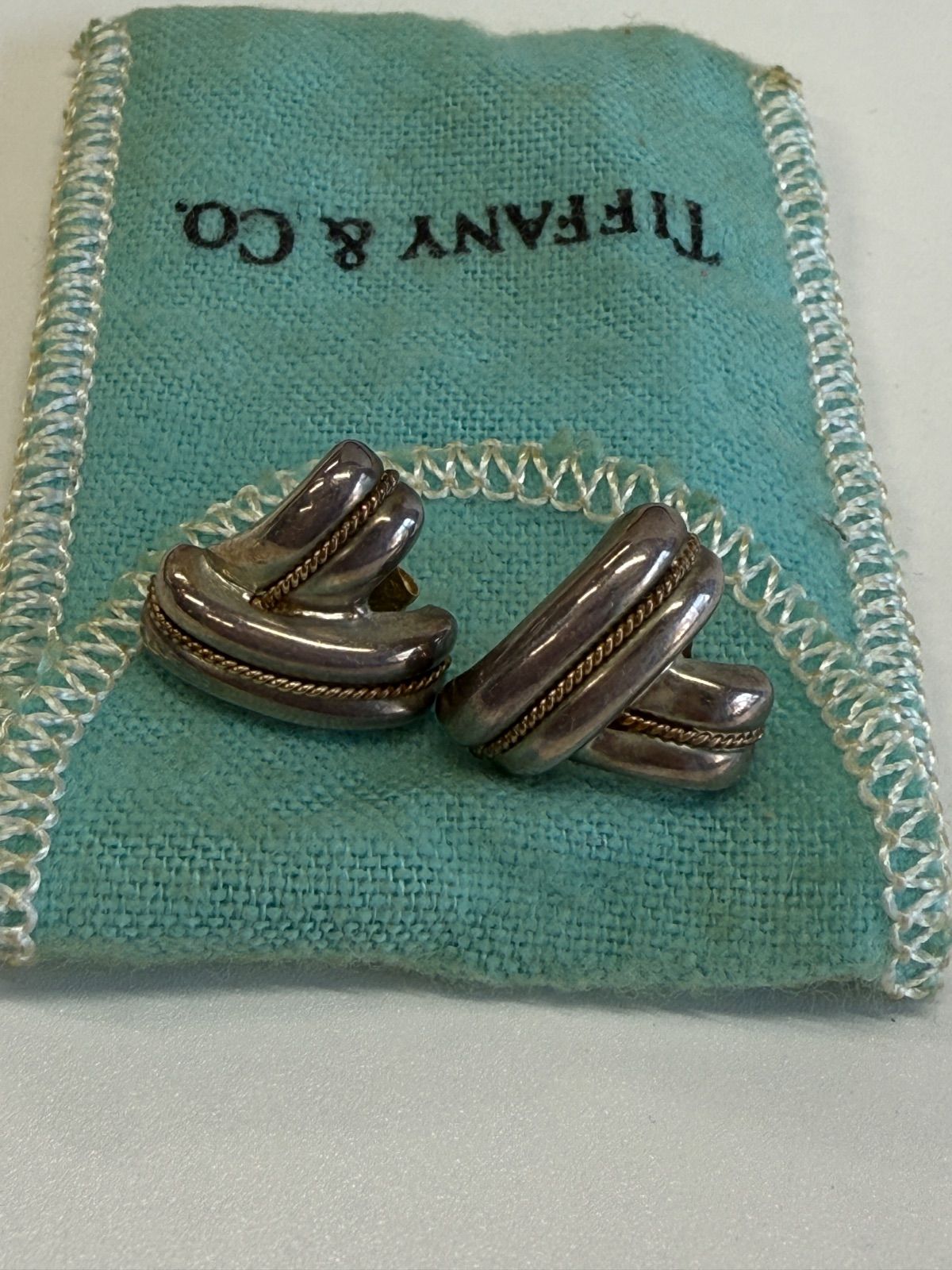 a1 Tiffany ティファニー ピアス シルバー925 ゴールド585 レディース