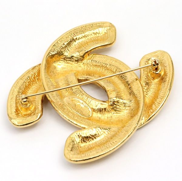 シャネル CHANEL ココマーク マトラッセ ブローチ ゴールド 17574