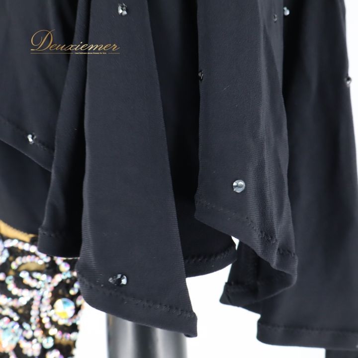 社交ダンス 衣装 ラテン ドレス ワンピース ラテンドレス HIROKO YAMAGUCHI ヒロコヤマグチ ブラック系 黒 デモ 競技 パーティ 発表会 おしゃれ デザイン レース フォーマル 競技会用 ステージ衣装 レディース 女性用 フィット感