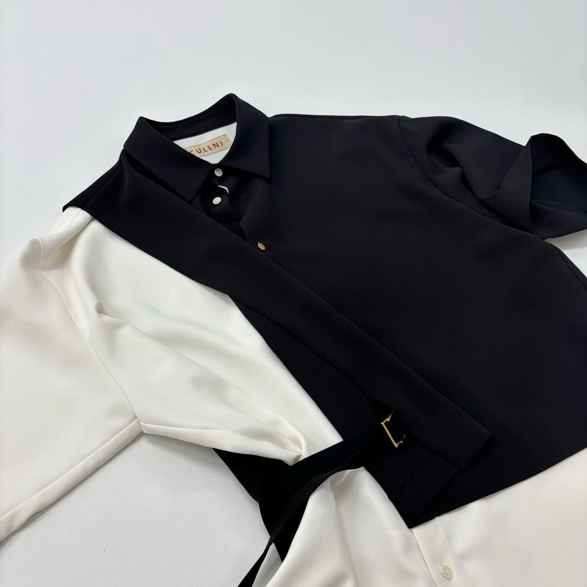 CULLNI シャツ CULLNI シャツ Stretch Twill Tie Locken Open Collar Shirt メンズ