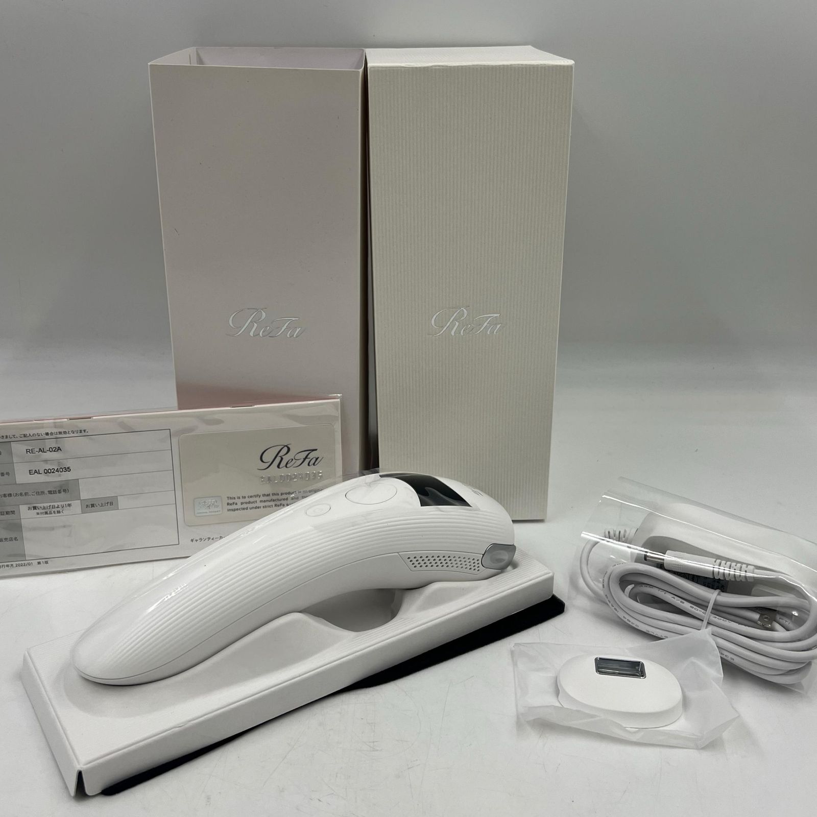 新品未使用 ReFa ビューテックエピ光脱毛器 RE-AL-02A W　リファ レンタル】リファ(ReFa) 脱毛器・光美容器 ビューテック エピ