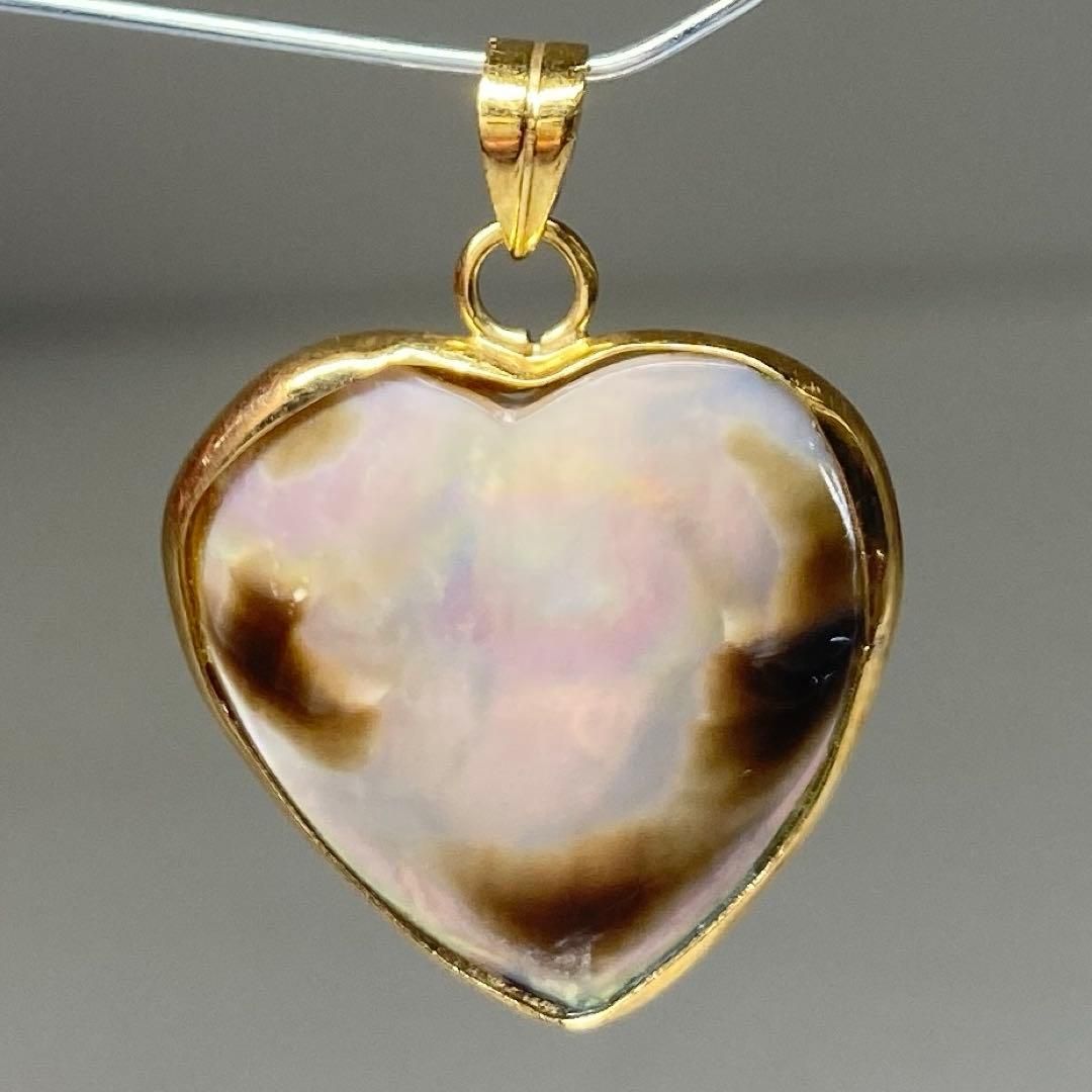 本マベ真珠 ハート形 金巻トップ 2 g 東な7-0224 F