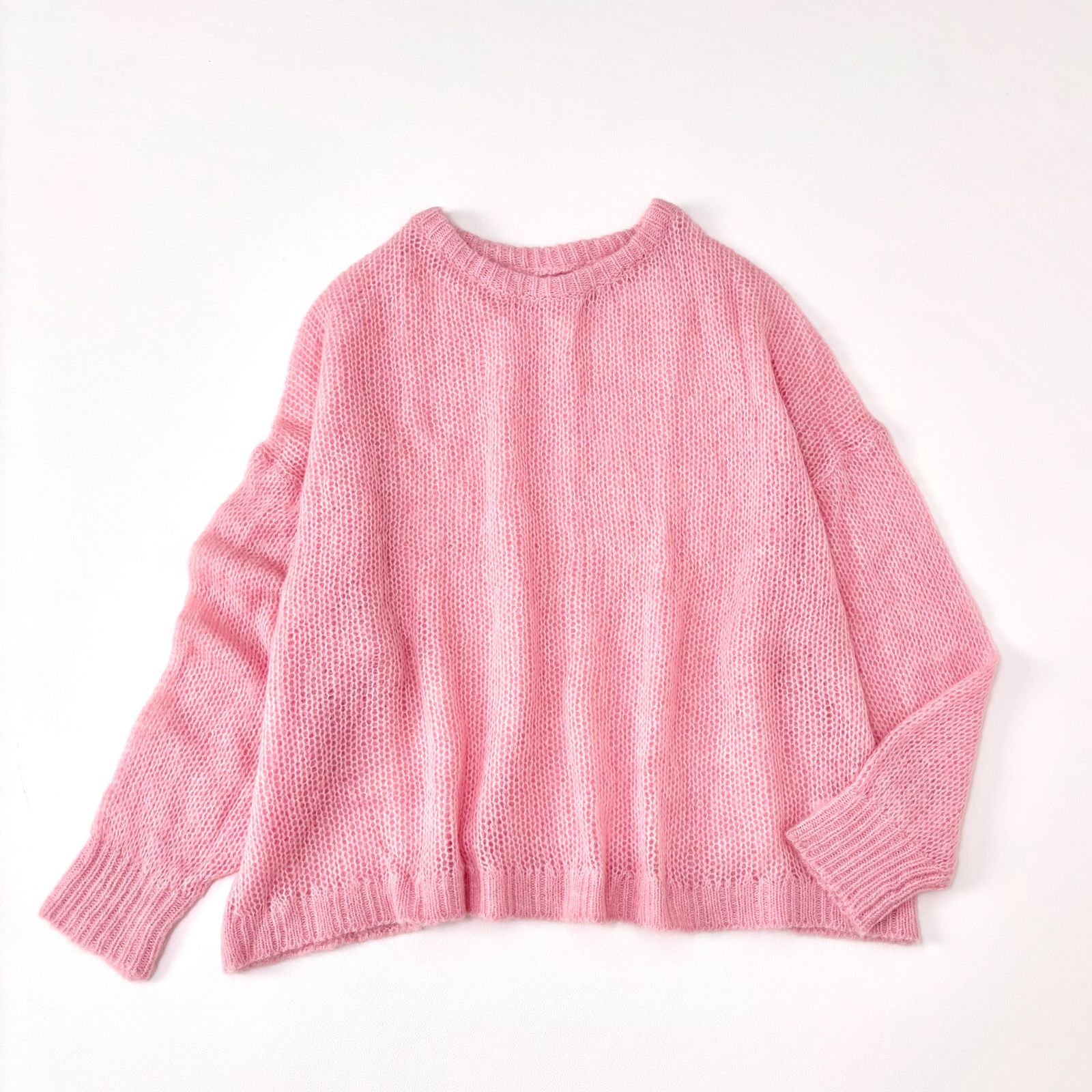 柔らかい アルパカ混の起毛ニット