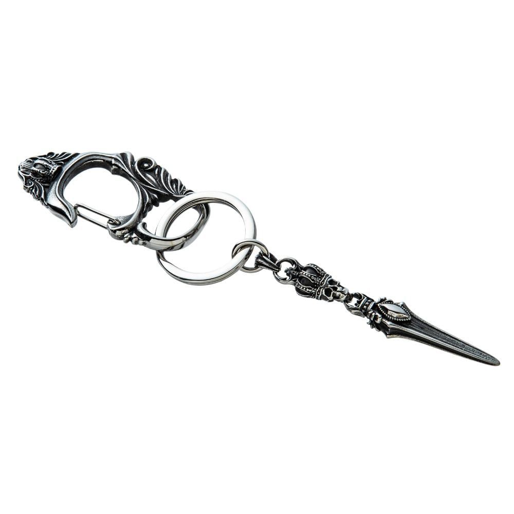 スカルクラウンダガーキーホルダー アルテミスキングス シルバー ジュエリーブランド
