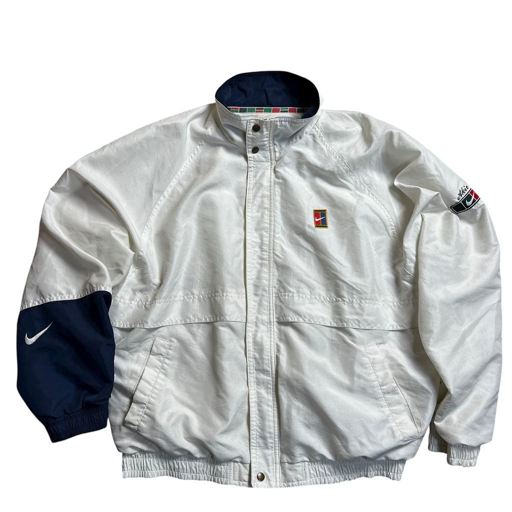 90s NIKE テニス ナイロンジャケット Karimero刺繍入り Mサイズ