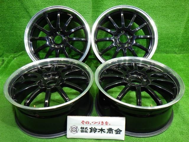 エスカーダ ｽﾃｯﾌﾟﾜｺﾞﾝ ﾉｱ ｳﾞｫｸｼｰ ｳﾞｪｾﾞﾙ ホイール アルミ クロ 18インチ 7 5 J 5穴 4本 114 3 53