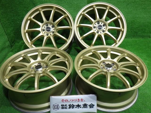 レイズ プロドライブ ﾚｶﾞｼｨ 鍛造 ホイール アルミ ゴールド 18インチ 7 5 J 5穴 4本 100 48