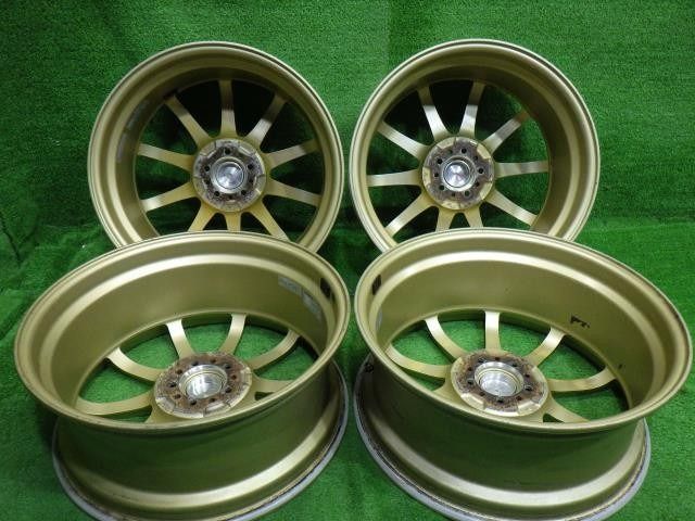 レイズ プロドライブ ﾚｶﾞｼｨ 鍛造 ホイール アルミ ゴールド 18インチ 7 5 J 5穴 4本 100 48
