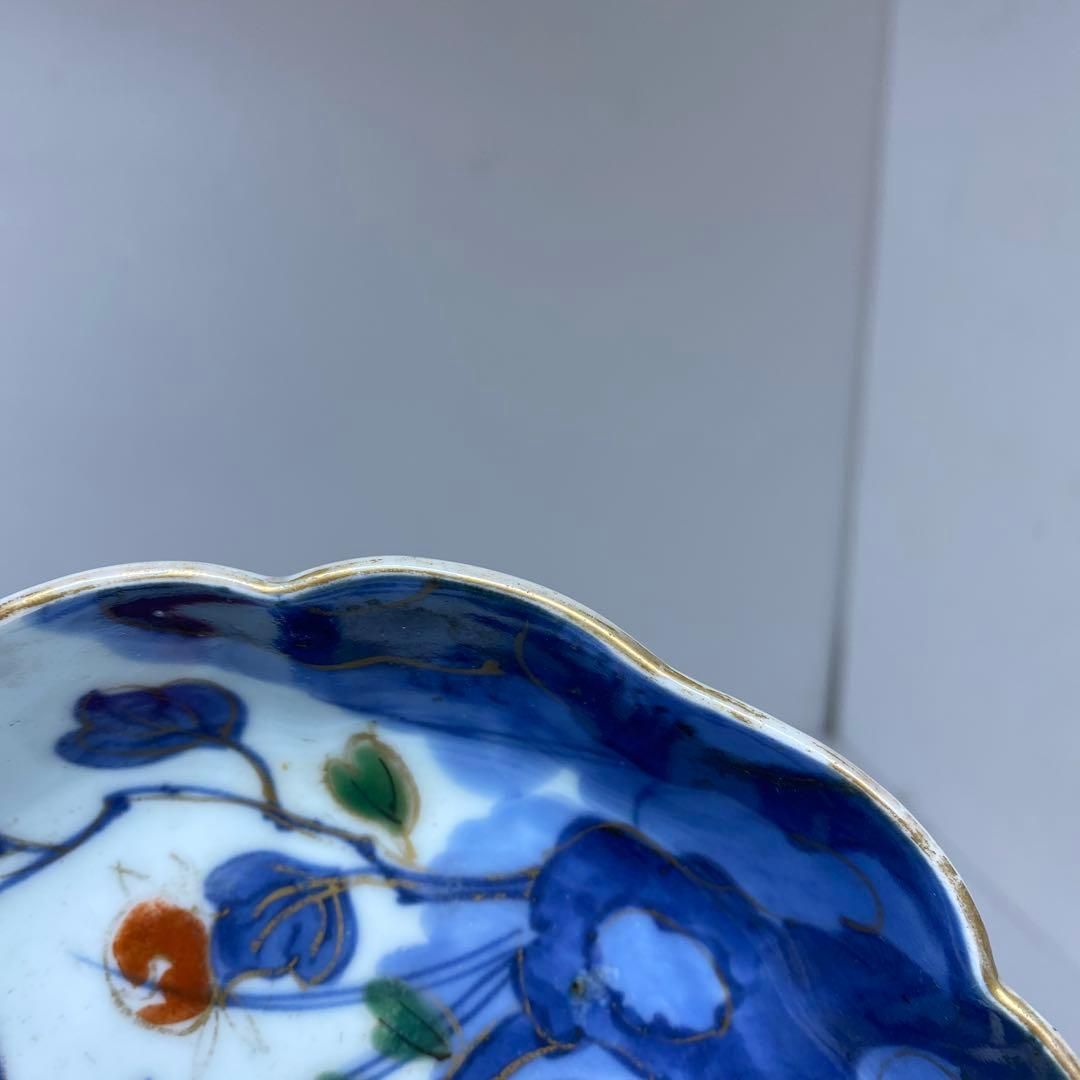 古伊万里 染付赤絵草花図 膾皿 16客 直径15㎝ 東な7-0224☆2F - メルカリ