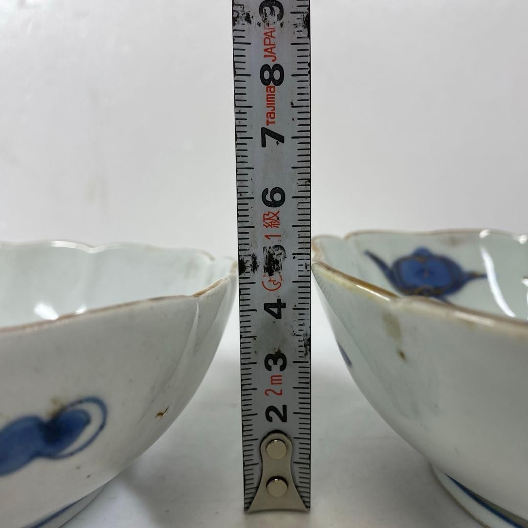 古伊万里 染付赤絵草花図 膾皿 16客 直径15㎝ 東な7-0224☆2F - メルカリ