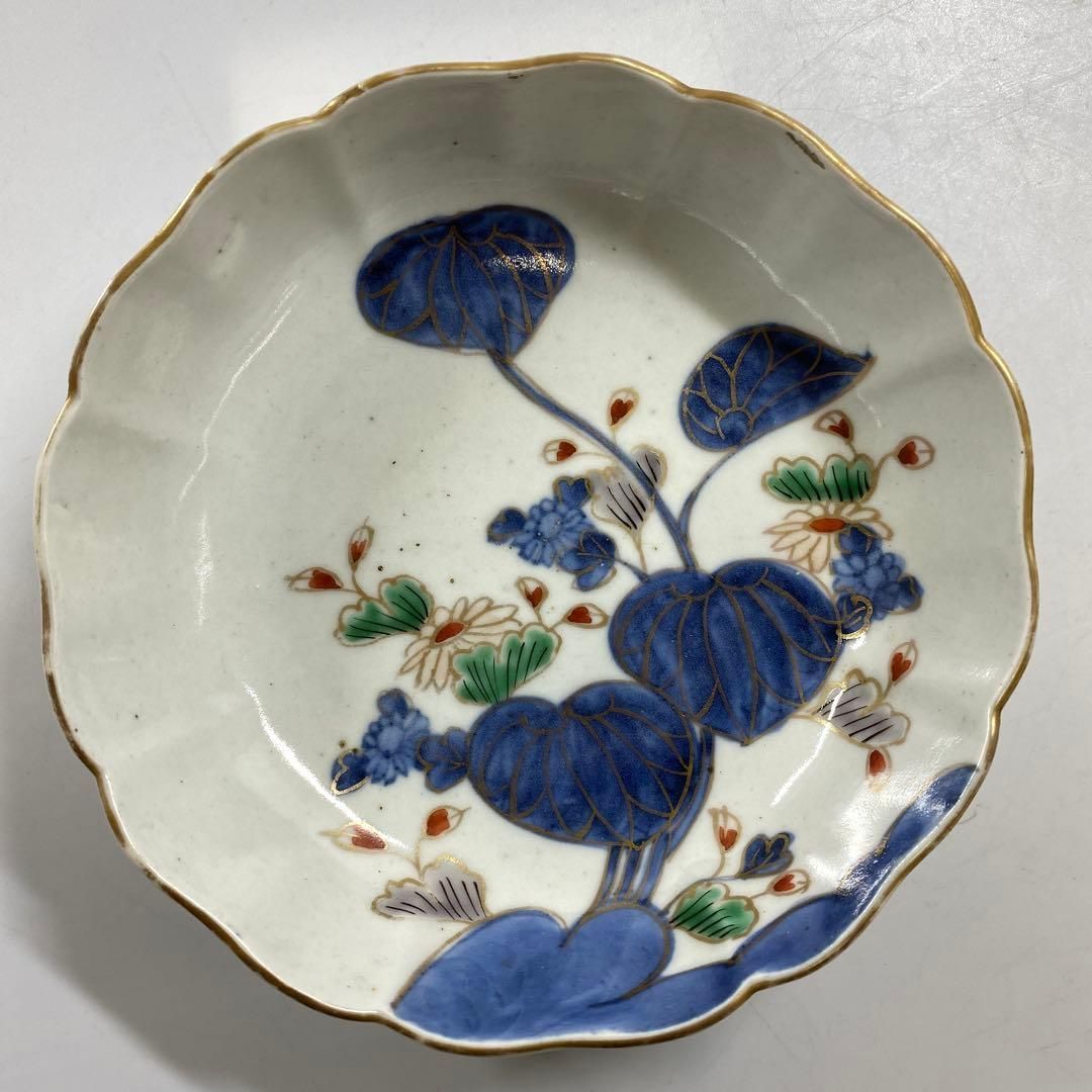 古伊万里 染付赤絵草花図 膾皿 16客 直径15㎝ 東な7-0224☆2F - メルカリ