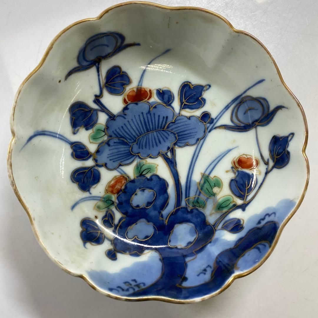 古伊万里　染付赤絵草花図　膾皿　16客　直径15㎝　東な7-0224☆2F 古伊万里 染付赤絵草花図 膾皿 16客 直径15㎝ 東な7-0224☆2F - メルカリ