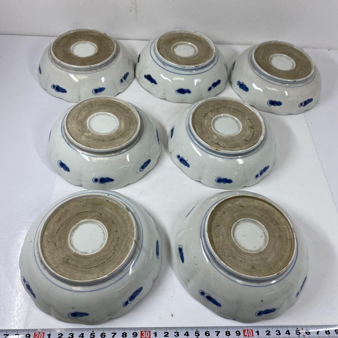 古伊万里 染付赤絵草花図 膾皿 16客 直径15㎝ 東な7-0224☆2F - メルカリ